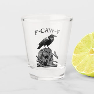 Copo De Shot F-Caw-F Pássaro Negro Engraçado
