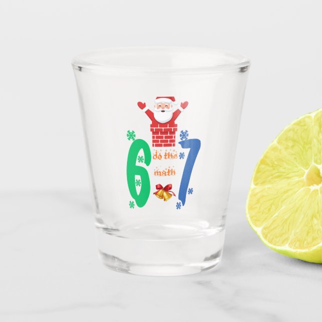 Copo De Shot Faça a Conta 67 Meme Natal (Frente)