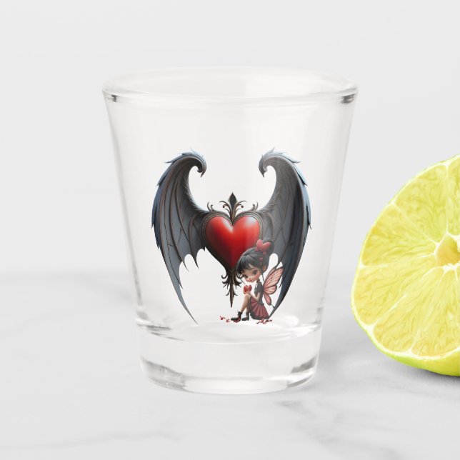 Copo De Shot Fada do Dia dos Namorados da Lua de Sangue (Frente)