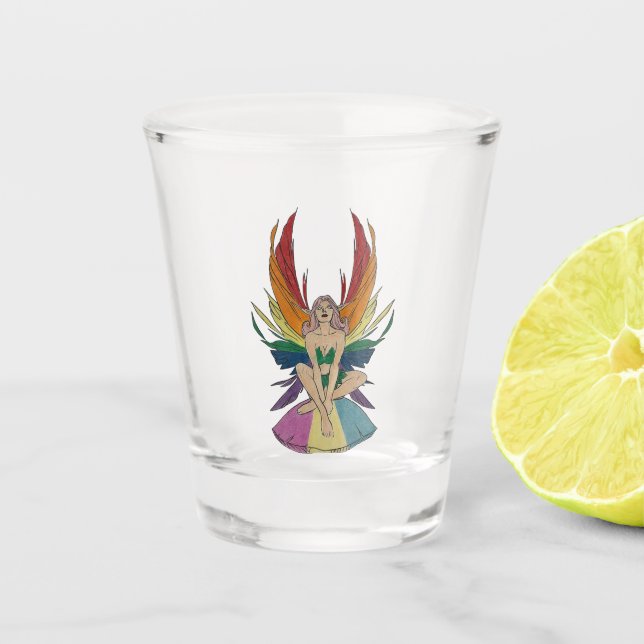 Copo De Shot Fada Pansexual (Frente)