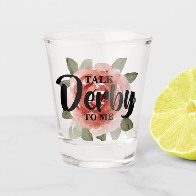 Copo De Shot Fale Derby para Mim Floral (Frente)