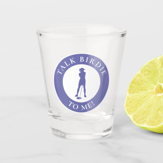 Copo De Shot Fale Passarinho Para Mim Periwinkle Engraçada Golf (Frente)