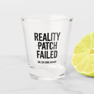 Copo De Shot Falha no patch de realidade - Tipografia com falha