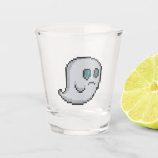 Copo De Shot Fantasma Retro de 8 bits