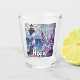 Copo De Shot Farol Roxo com Foxglove & Iris Personalizado