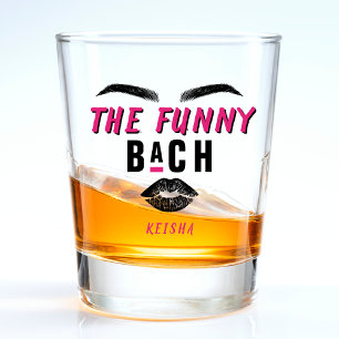 Copo De Shot Farto Rosto de Bach Lábios Sobrancelhas Festa de D