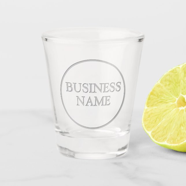 Copo De Shot Faux Engraved Lettering Bar Business Name (Frente)