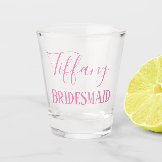 Copo De Shot Favor Chic Bridesmaid (Frente)