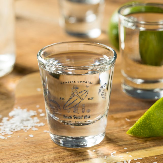 Copo De Shot Favor de Bachelorette de Cowgirl Costeira (Criador carregado)