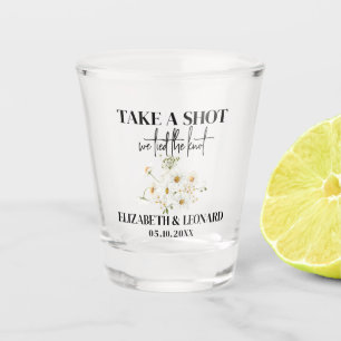 Copo De Shot Favor de casamento Daisy tire um tiro floral