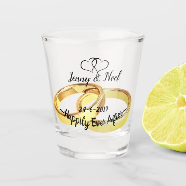 Copo De Shot Favor de casamento personalizado (Frente)