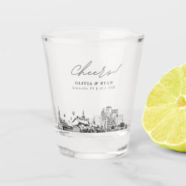 Copo De Shot Favor de casamento personalizado de Louisville Che