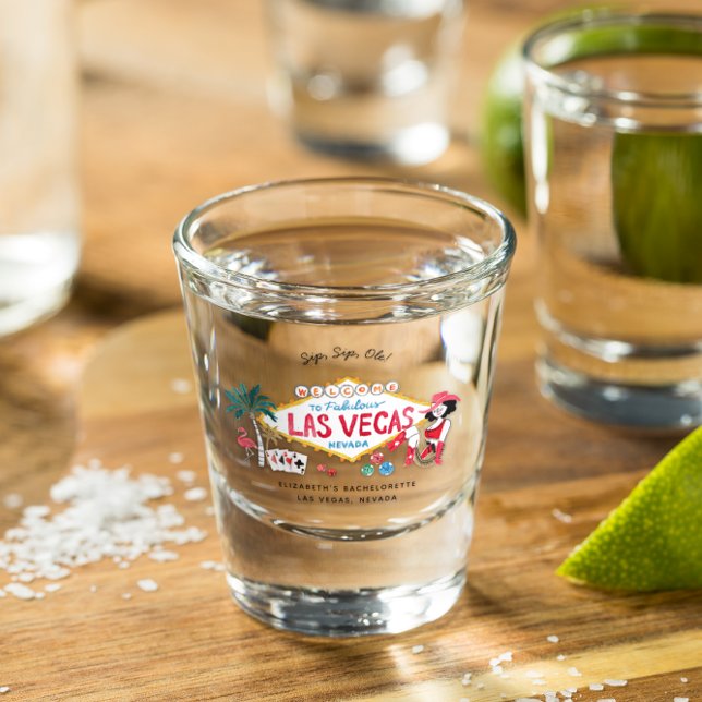 Copo De Shot Favor de Festa de Fim de Semana de Solteira Las Ve (Criador carregado)