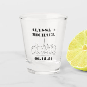 Copo De Shot Favor do Casamento Skyline em Las Vegas