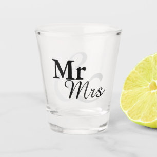 Copo De Shot Favor elegante simples do casamento da tipografia