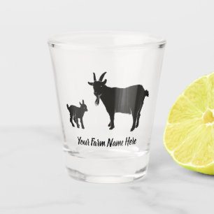 Copo De Shot Fazenda Personalizada De Cabra Piogminha