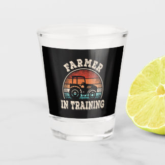 Copo De Shot Fazendeiro em Treinamento Trator Divertido Agricul