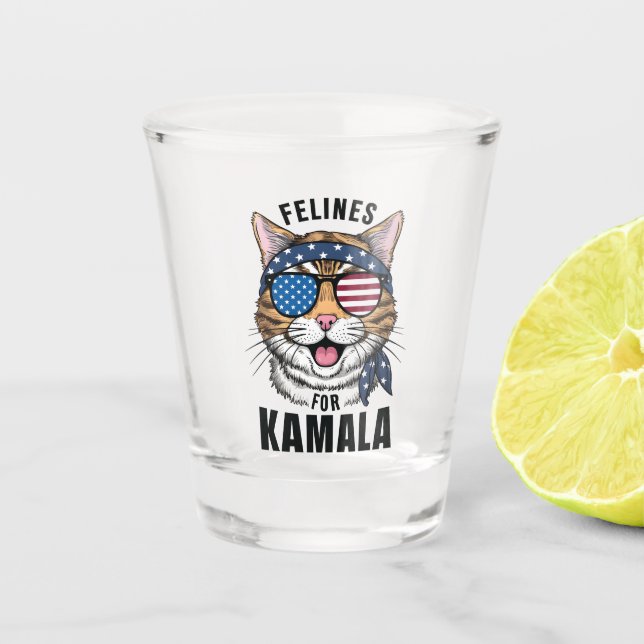 Copo De Shot Felins Para A Eleição De Kamala Lady Gift (Frente)