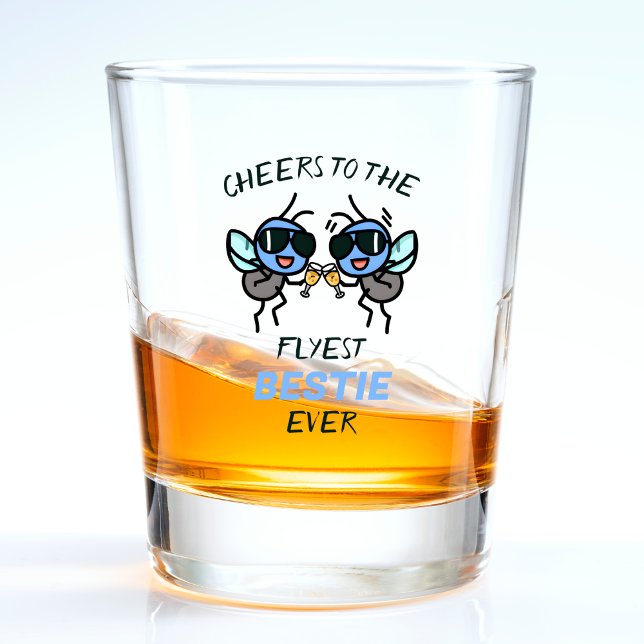 Copo De Shot Feliz Aniversário do Melhor Amigo Feliz (cool fly best friend birthday shot glass)