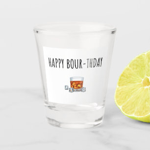 Copo De Shot Feliz aniversário para Bourbon Lover