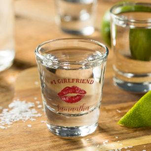 Copo De Shot Feliz Dia dos Namorados   #1 Namorada Personalizad