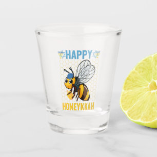 Copo De Shot Feliz Honeykkah Funny Hanukkah Honey Bee Gift