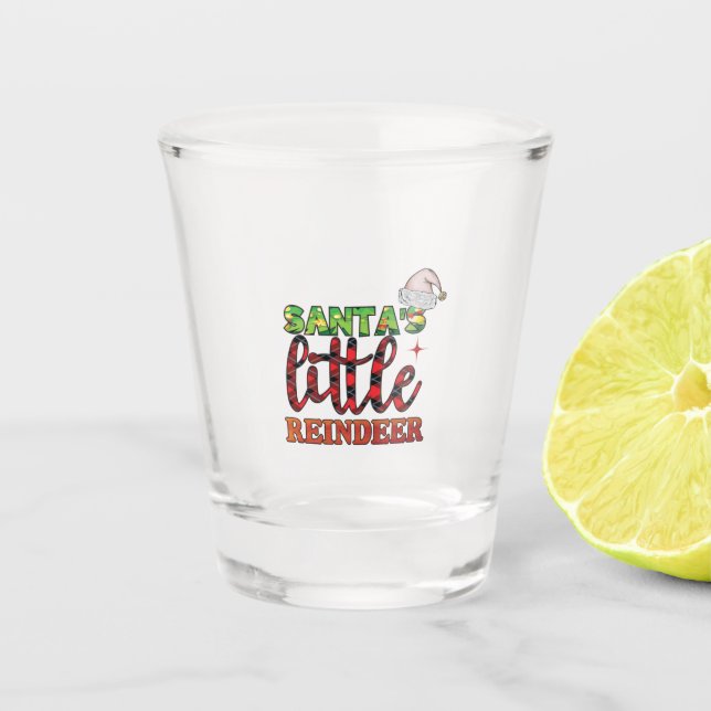 Copo De Shot Feliz Natal Santas Little Reindeer (Frente)