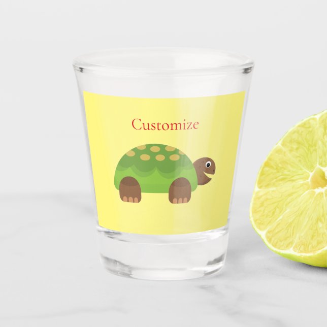 Copo De Shot Feliz Sorriso Turtle Thunder_Cove (Frente)