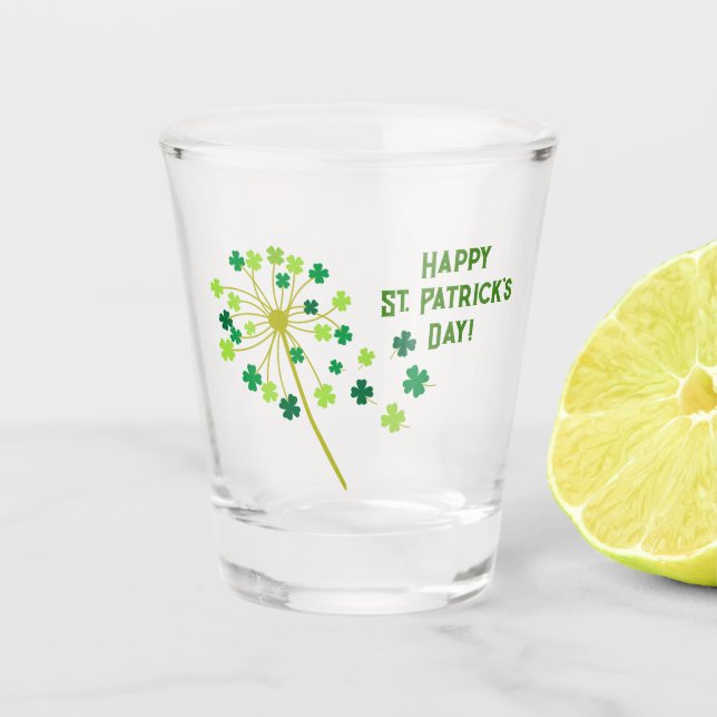Copo De Shot Feliz Trevo Para Dia de São Patrício (Frente)