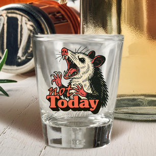 Copo De Shot Feral Irritado Possum Hoje Não É Tipografia