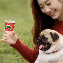 Copo De Shot Feriado Verde Vermelho Seu Cachorro Foto-Adicionar