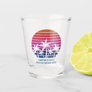 Copo De Shot Férias Familiares Personalizadas da Árvore Palm Ro