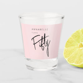 Copo De Shot Festa de aniversário de 50 anos moderna