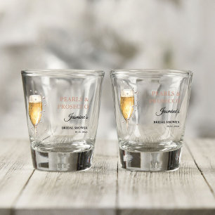 Copo De Shot Festa de Chá de Noiva Pérolas e Prosecco