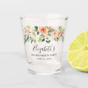Copo De Shot Festa de Despedida de Solteira Floral Aquarela Cor