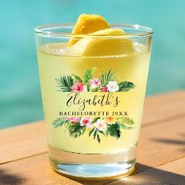 Copo De Shot Festa de Despedida de Solteira Floral Tropical em 