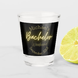 Copo De Shot Festa de Despedida de Solteiro Preta e Dourada Min