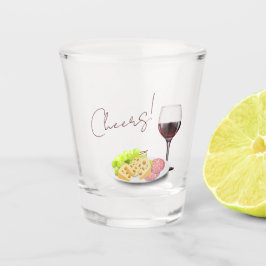 Copo De Shot Festa de Engajamento de Vinho e Charcutaria