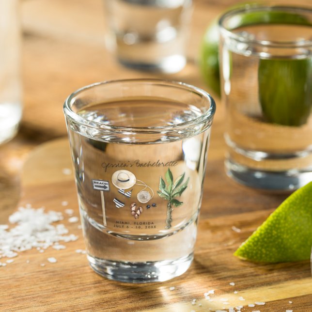 Copo De Shot Festa de Fim de Semana da Bachelorette Personaliza (Criador carregado)