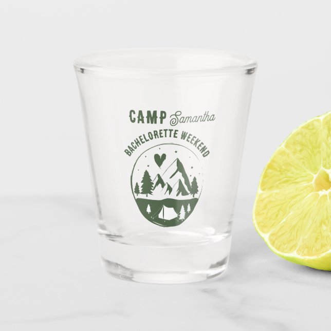 Copo De Shot Festa de Solteira Acampamento Camping Bach (Frente)