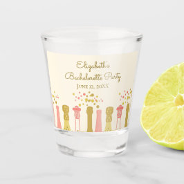 Copo De Shot Festa de solteira de Champanhe com Glam Retroativo