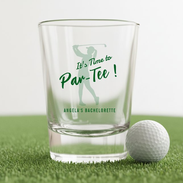 Copo De Shot Festa de Solteira de Golfe É Hora de Par-Tee (Criador carregado)