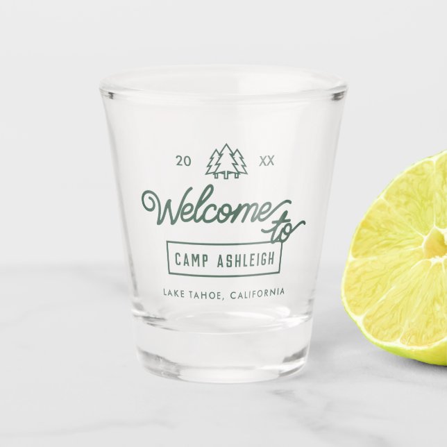 Copo De Shot Festa de solteira do Tema do Camp (Frente)