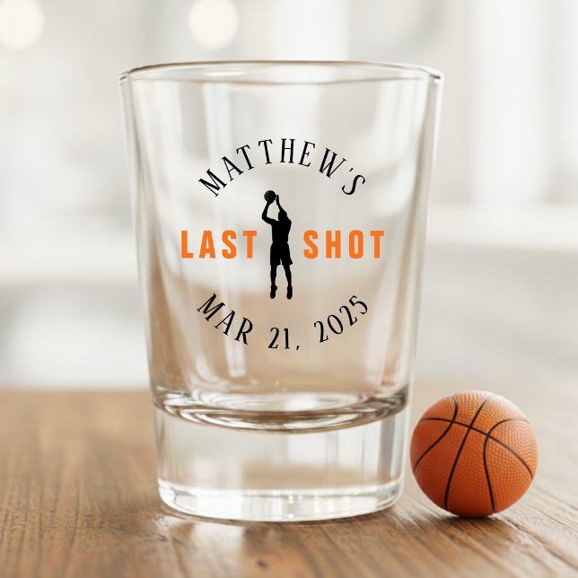 Copo De Shot Festa de Solteiro de Basquete Último Tiro (Basketball Bachelor Party Last Shot Shot Glass
)