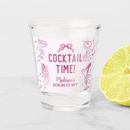 Copo De Shot Festas de Cocktail Rosa Favors Retro para Despedid