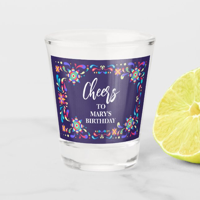 Copo De Shot Fiesta Blue Shot glass (Frente)