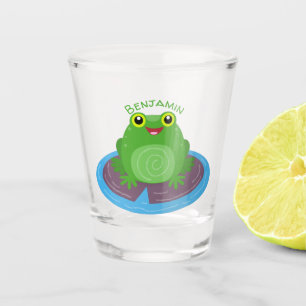 Copo De Shot Figura de desenho animado do sapo verde-bonito