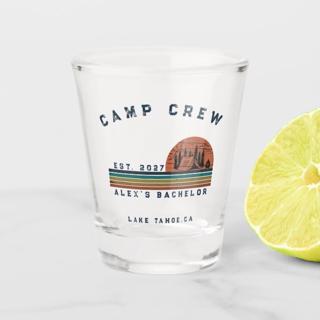 Copo De Shot Fim de Semana de Acampamento Personalizado Despedi (Frente)