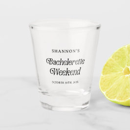 Copo De Shot Fim de Semana Minimalista Retro Preto e Branco de 