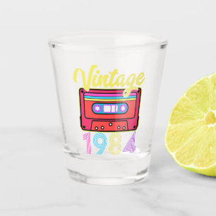Copo De Shot Fita de cassete colorida Vintage 1984